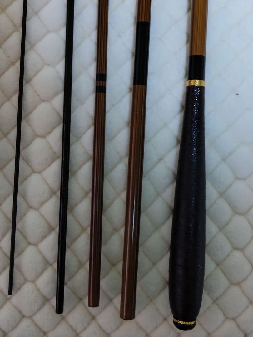 カーボンロッド　へら竿　2本 tyom 6669-2 342 ヘラ竿 カーボンロッド 本塗り 天光6点 九尺 十