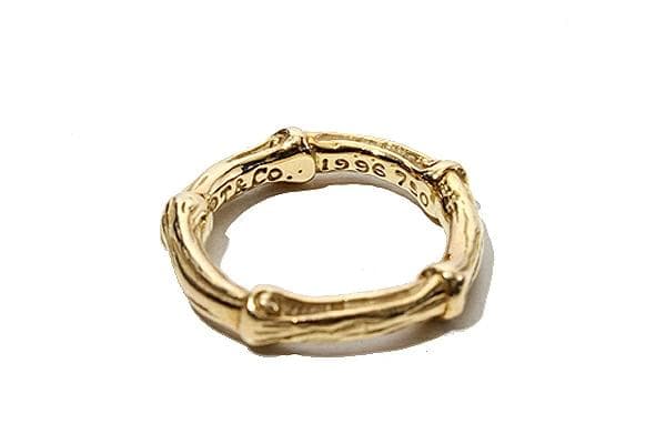 ティファニー 750 K18 バンブーリング 10号 オールドティファニー
