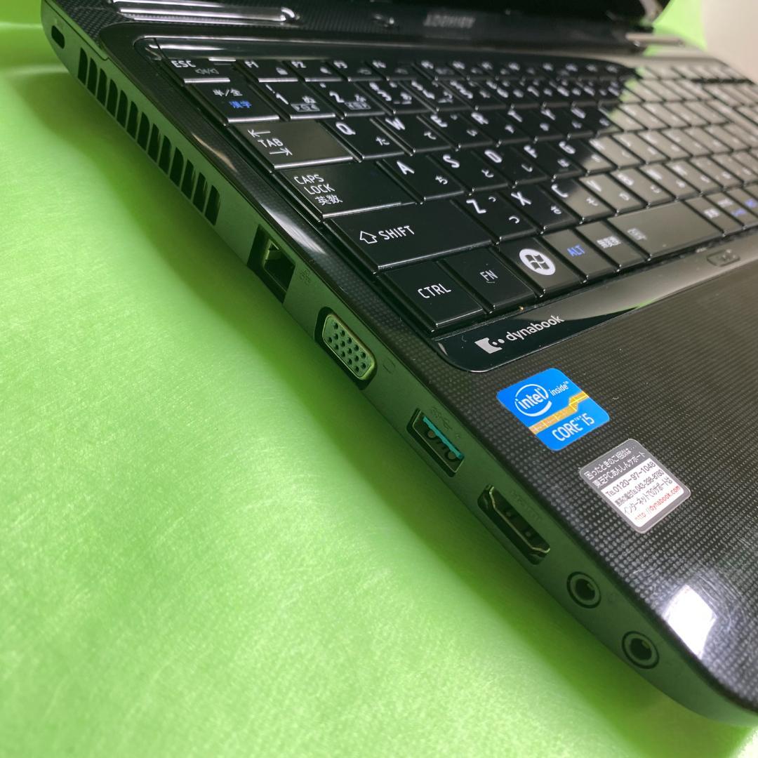 12東芝 ブラック✨corei5✨大容量✨初心者向け✨すぐ使えるノート