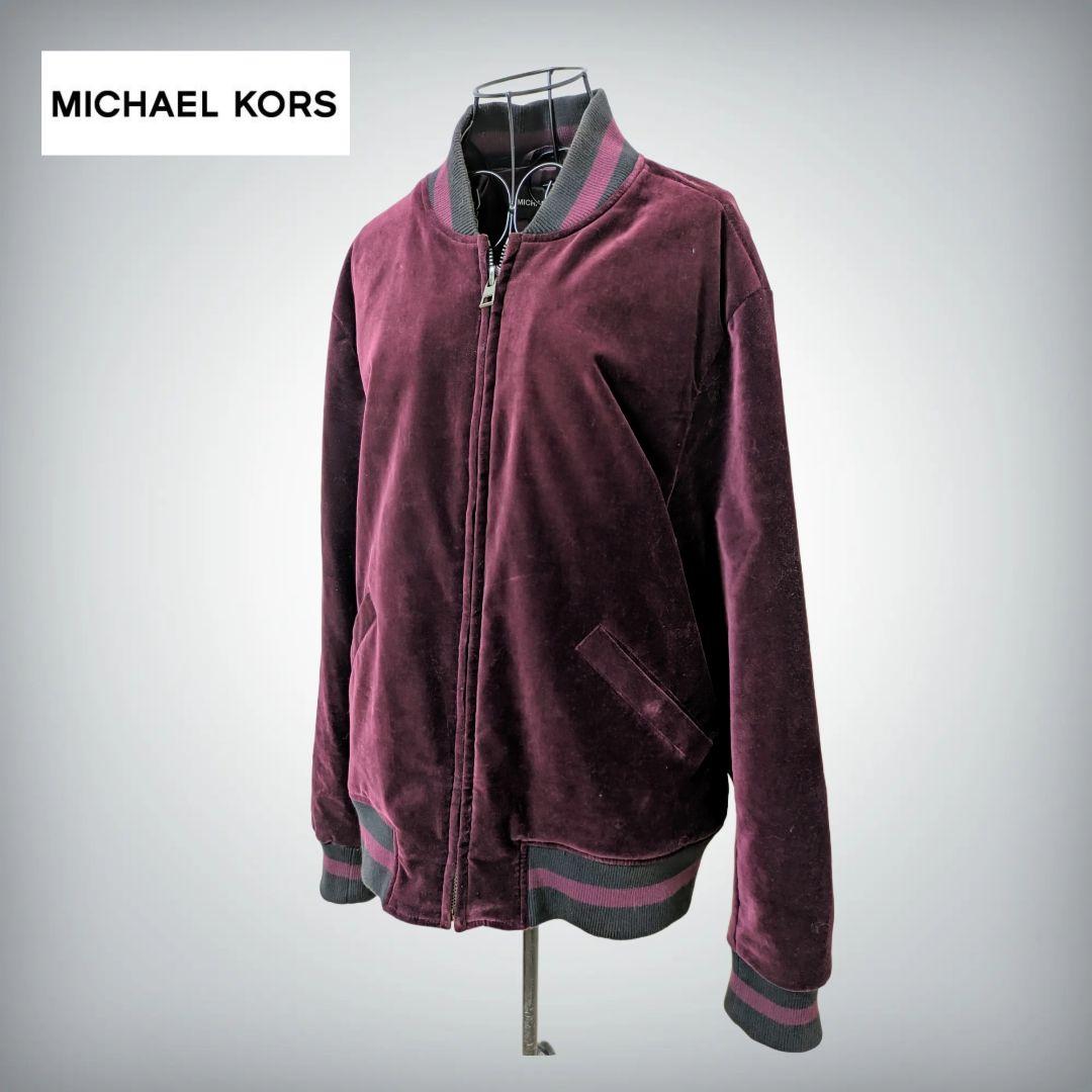 MICHEL KORSマイケルコースベロアブルゾンLボルドー系