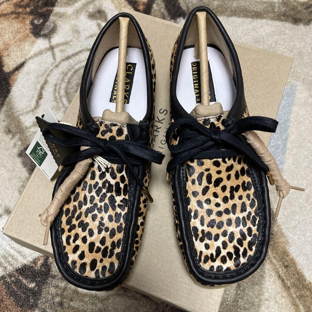 新品 CLARKS ORIGINALS Wallabee Leopard