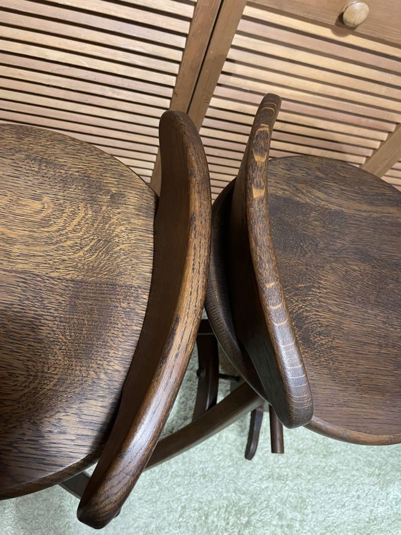 起立木工　バーチェア　ハイスツール　スツール　カウンターチェア　2脚