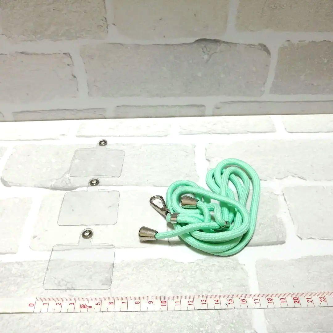 seninhi 首掛け スマホストラップ ネックストラップ ミントグリーン 3個