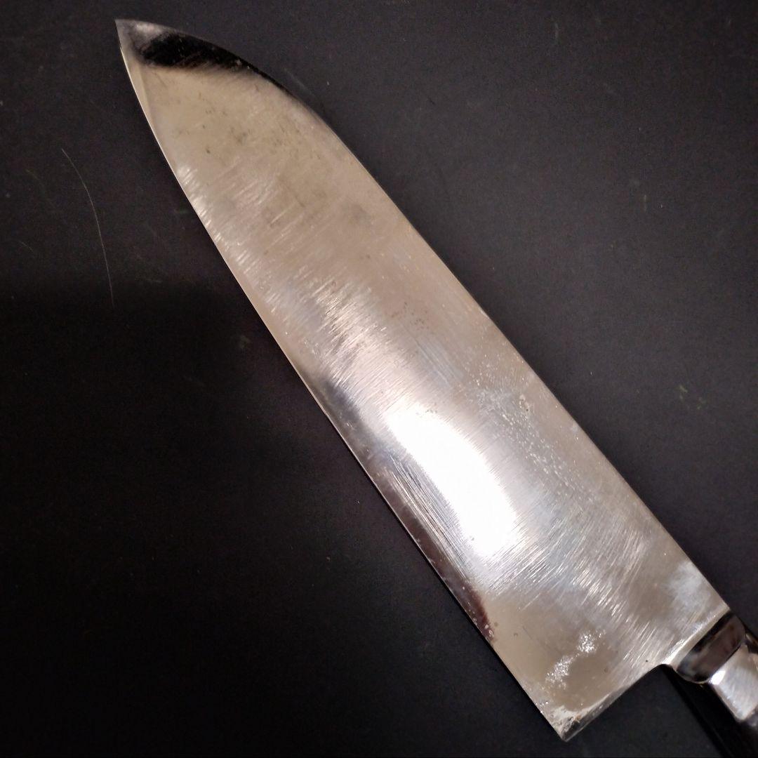 有次 特製 白鋼 全鋼 三徳包丁 18cm 研ぎ済み 京都