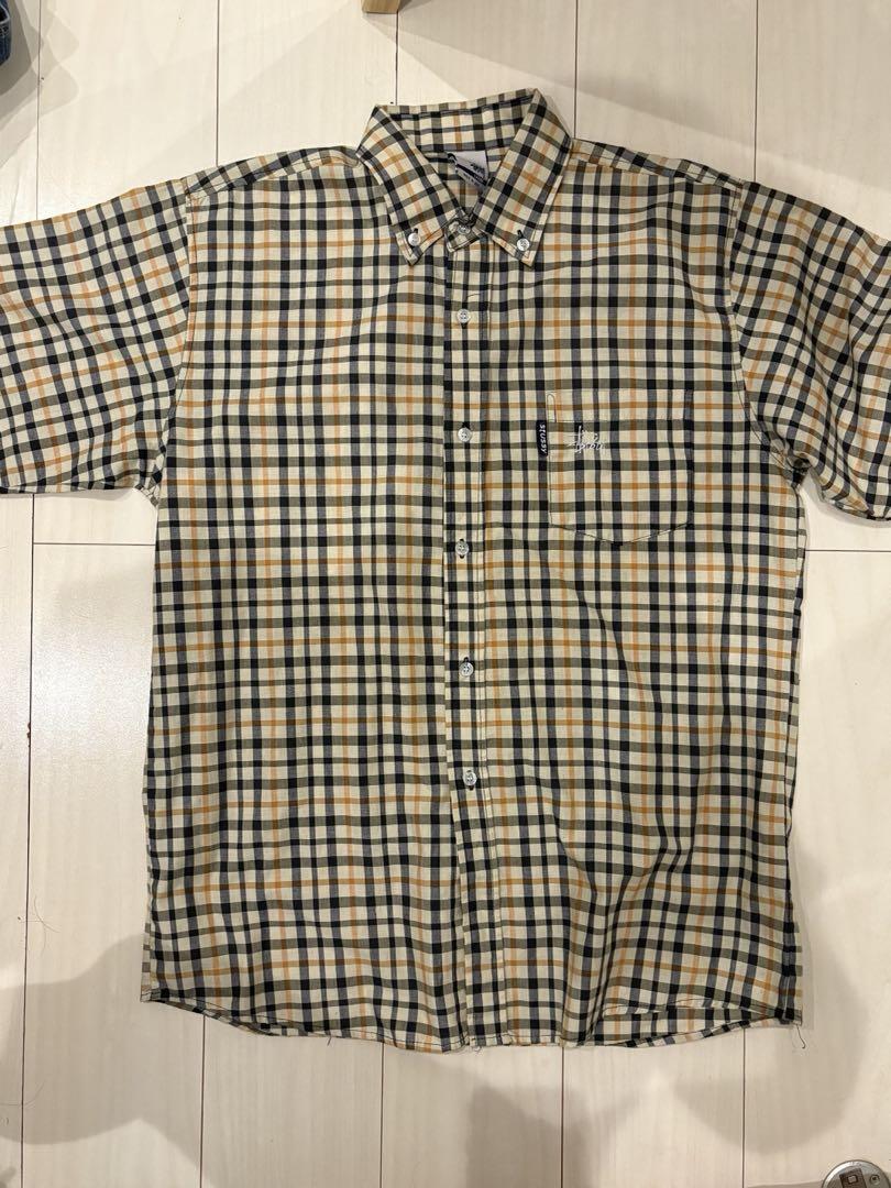 stussy チェックシャツ　90s made in usa