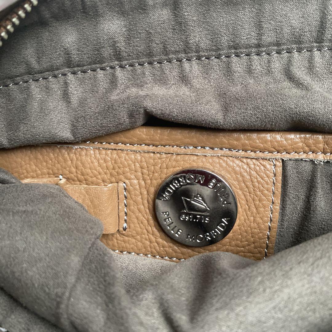 【PELLE MORBIDA】ブラウンと黒のビジネス　ショルダーバッグ