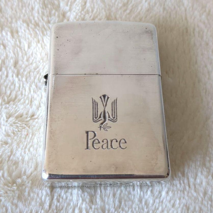 ZIPPO Peace Used 小キズあり USA製 シルバーカラー 箱なし