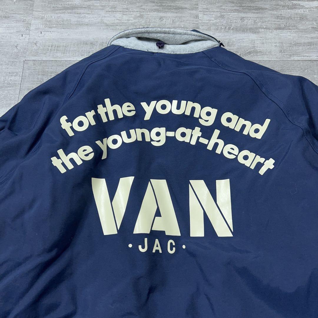 美品 VAN JACKET コーチジャケット スウィングトップ フリース L