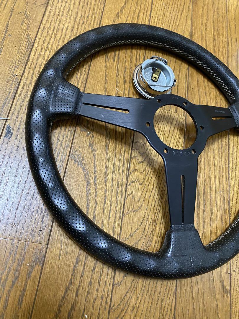 ナルディ  クラシック 34パイ レザーステアリング グレーステッチ