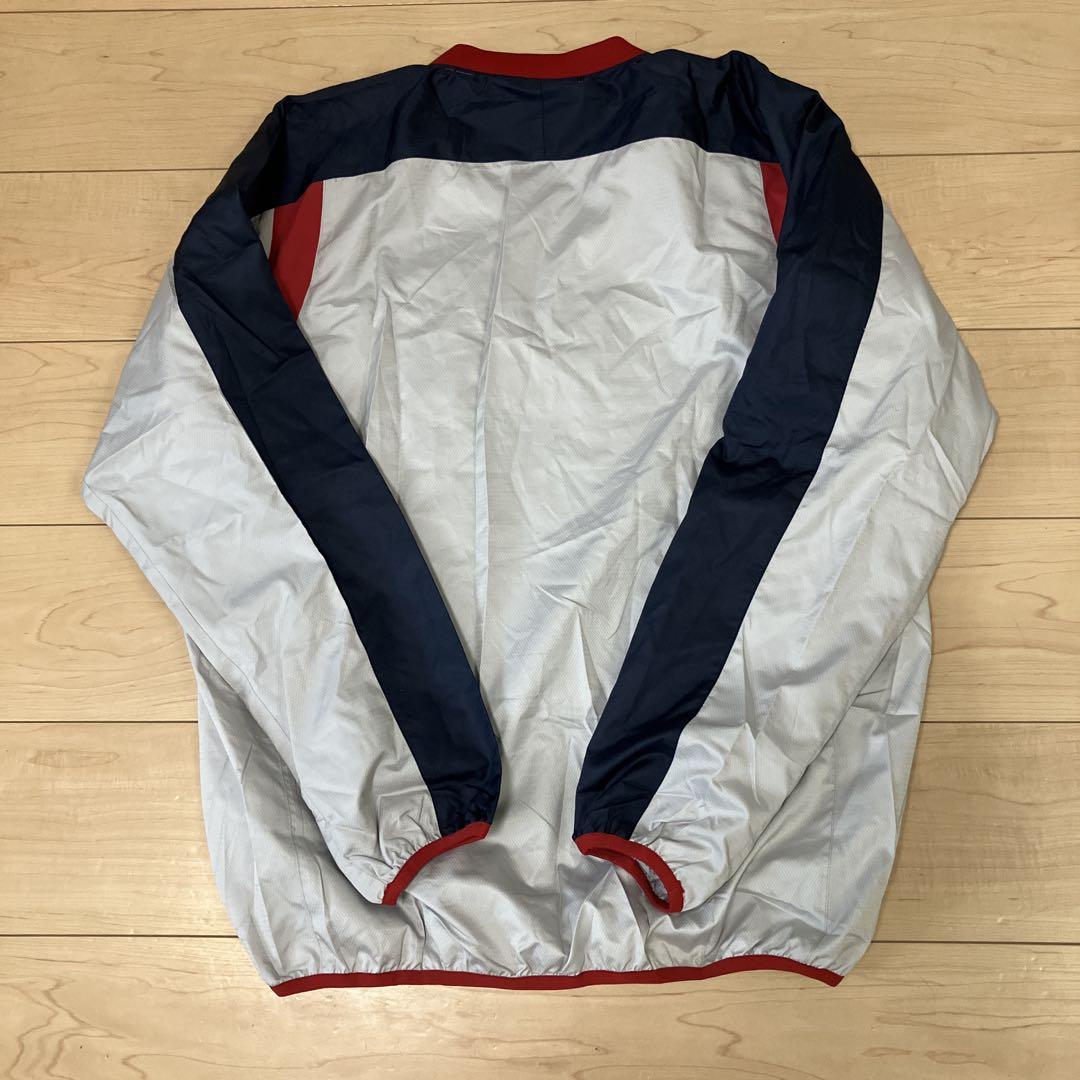 Nike Vネック 長袖 ジャケット XL ホワイト/ネイビー/レッド