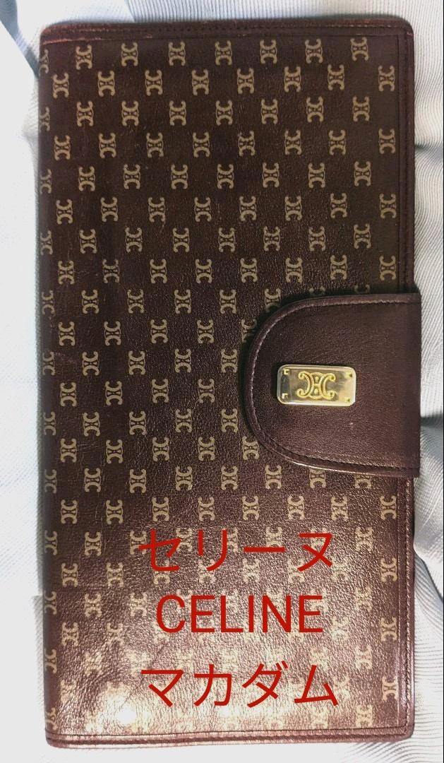美品 CELINE セリーヌ マカダム柄 長財布 ウォレット CELINE - セリーヌ マカダム 長財布 PVC レディース CELINE 【1