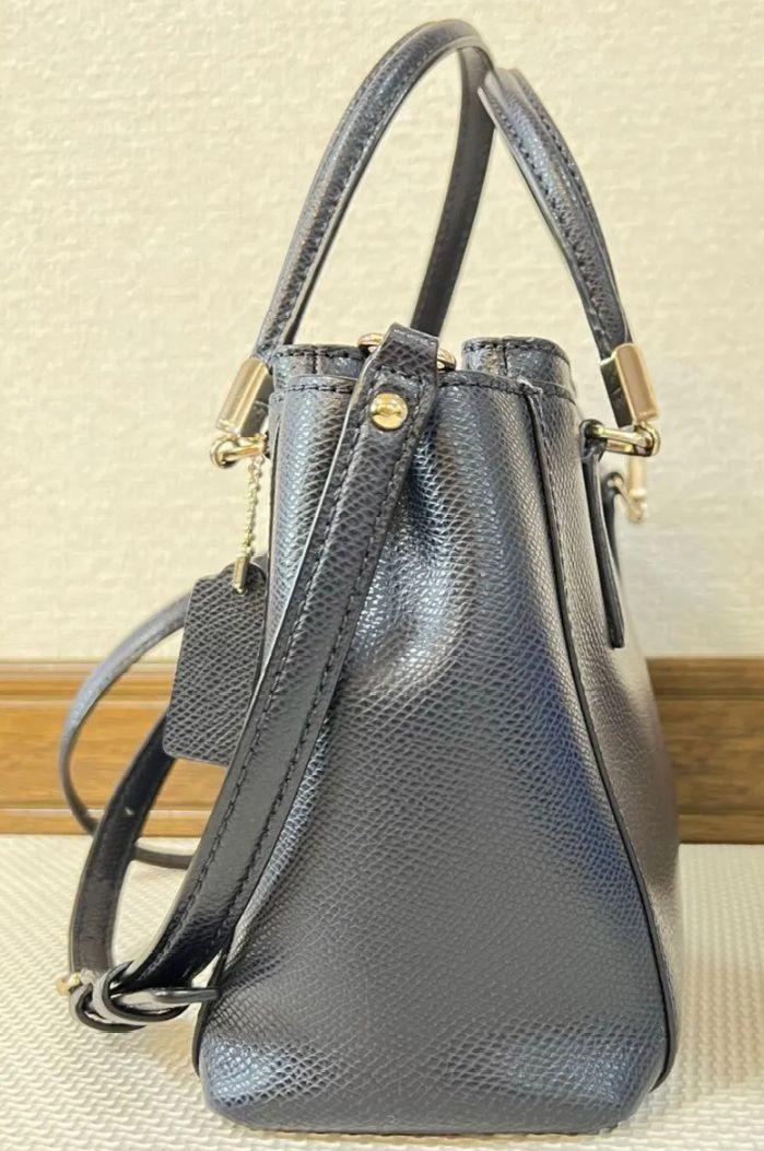 新品　コーチ COACH 2way ハンドバッグ レザー ネイビー COACH コーチ レザー 2WAY ショルダーバッグ ハンドバッグ ネイビー