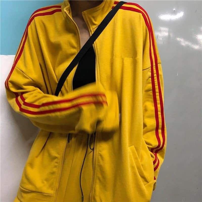 新品 2ラインセットアップ ジャージ イエロー オールシーズン XL
