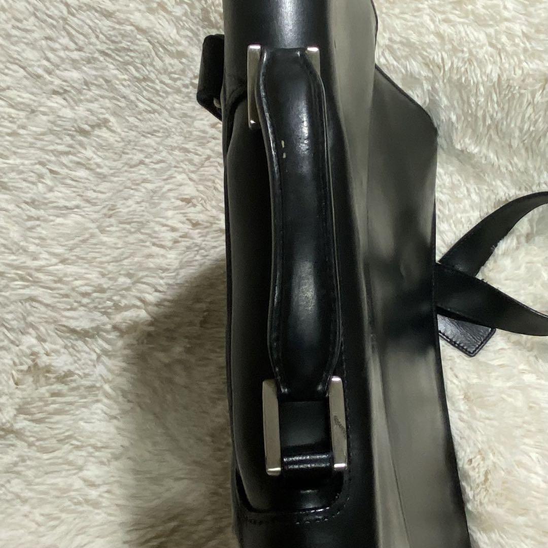 HUGO BOSS カーフレザー　2way ビジネスバッグ ブラック