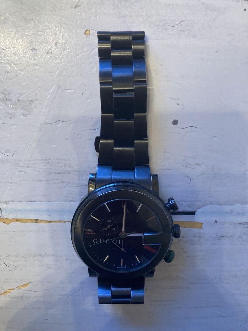 格安‼️ジャンク品GUCCI クロノグラフ ブラック101 M