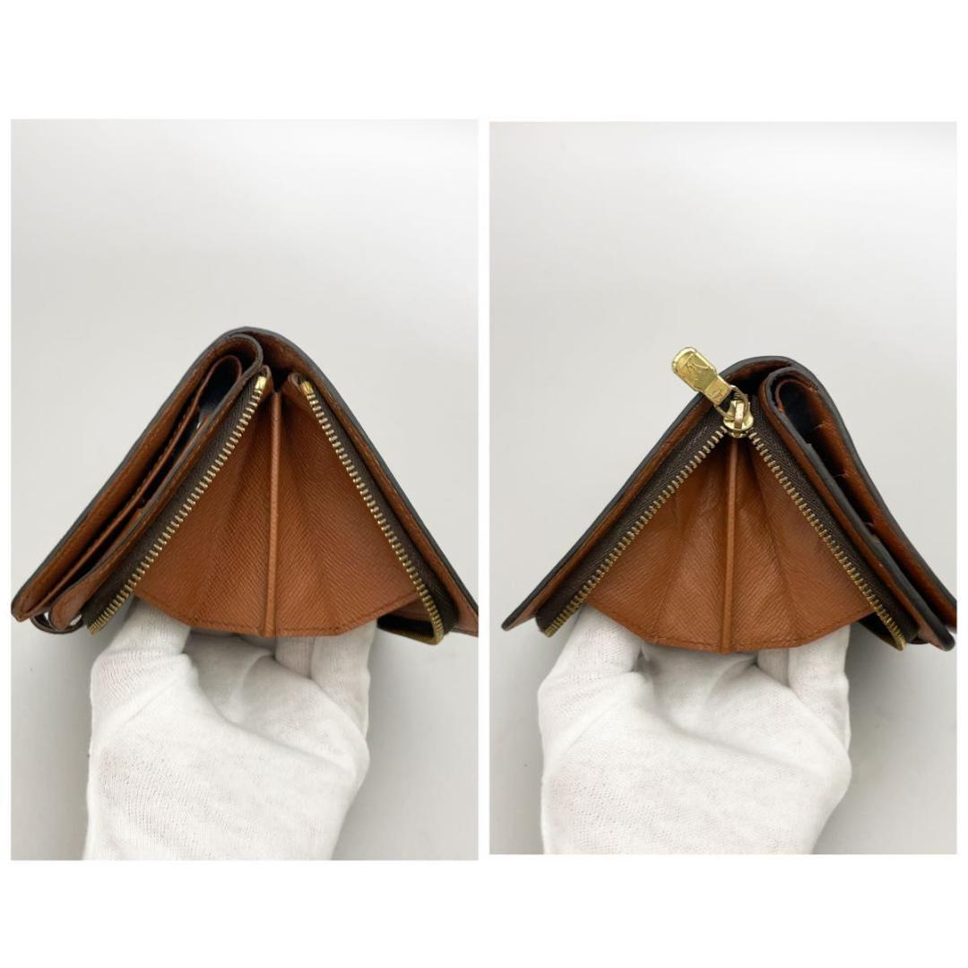 美品★ルイヴィトン モノグラム コンパクトジップ 二つ折り 財布 茶色