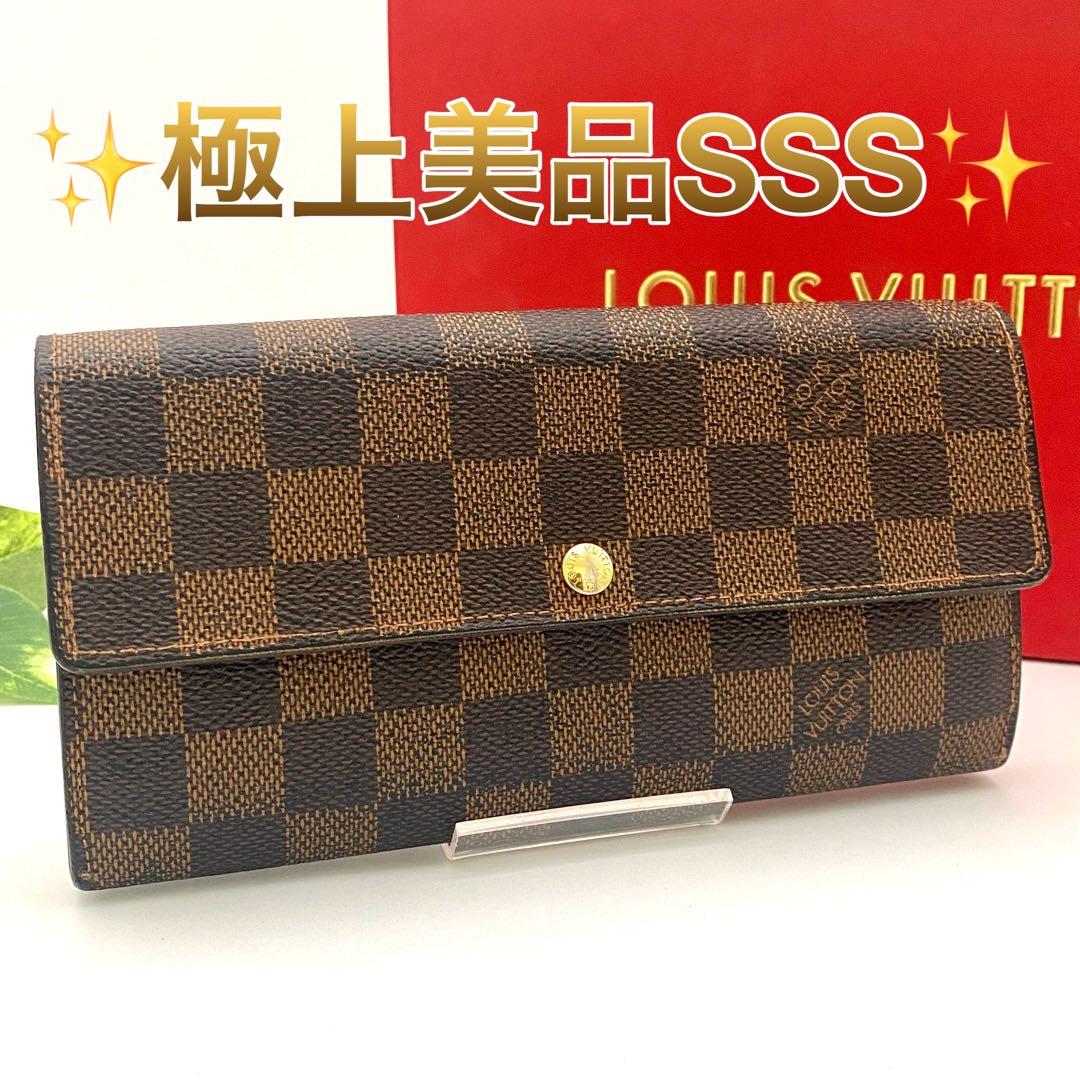 ルイヴィトン ダミエ エベヌ ポルトフォイユ サラ 二つ折り財布 ブラウン