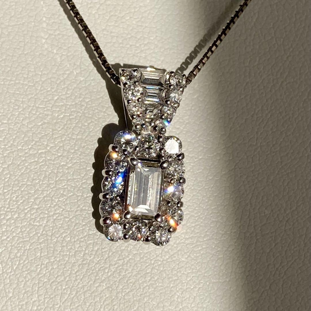 pt900 VVS2ダイヤモンド0.524ct D1.04ct ペンダント鑑定書