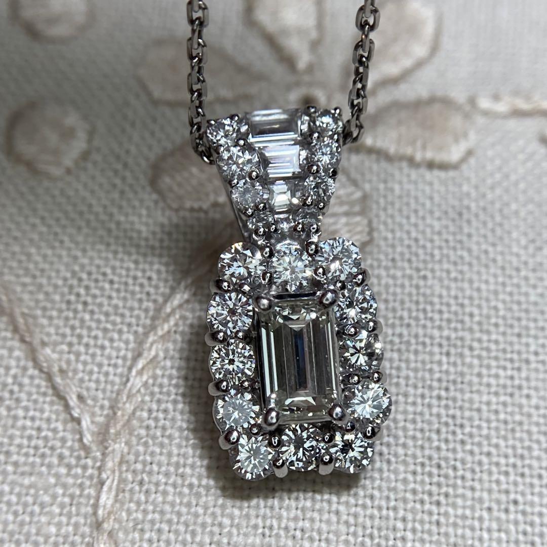 pt900 VVS2ダイヤモンド0.524ct D1.04ct ペンダント鑑定書