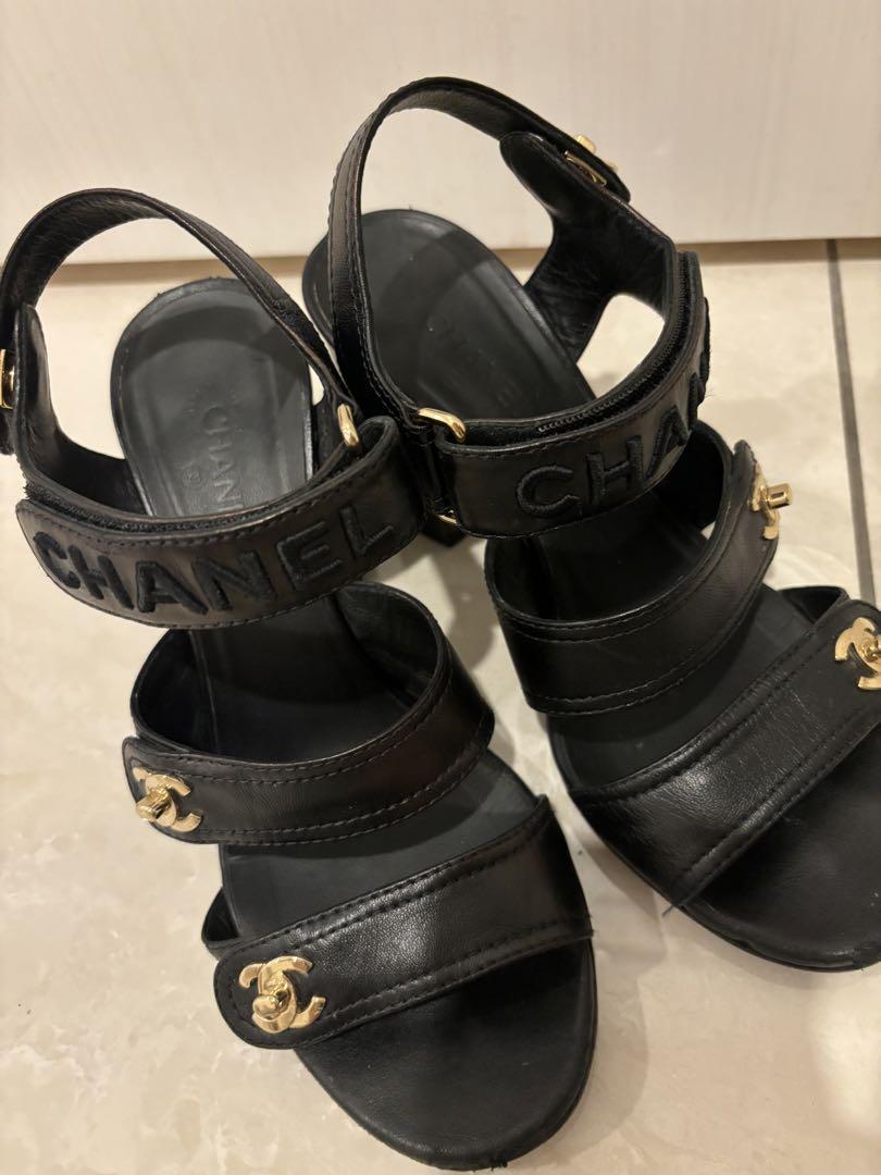 うなぎぬ様 CHANEL ターンロックサンダル - メルカリ