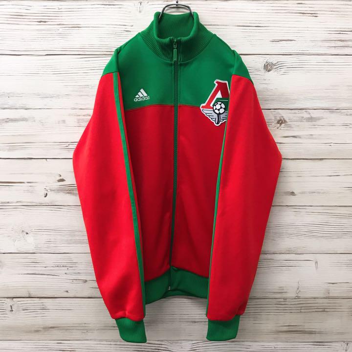 最旬ダウン 《希少》アディダス adidas☆ジャージ レッド グリーン 通信販売サイト 《希少カラー》アディダス adidas☆ジャージ L 刺繍ロゴ グリーン① ジャージ