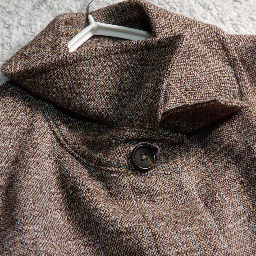 アルマアンローズ ハナエモリ 森英恵 上質 ツイード セットアップ スーツ 38 アルマアンローズ ハナエモリ 森英恵 上質 ツイード セットアップ スーツ 38