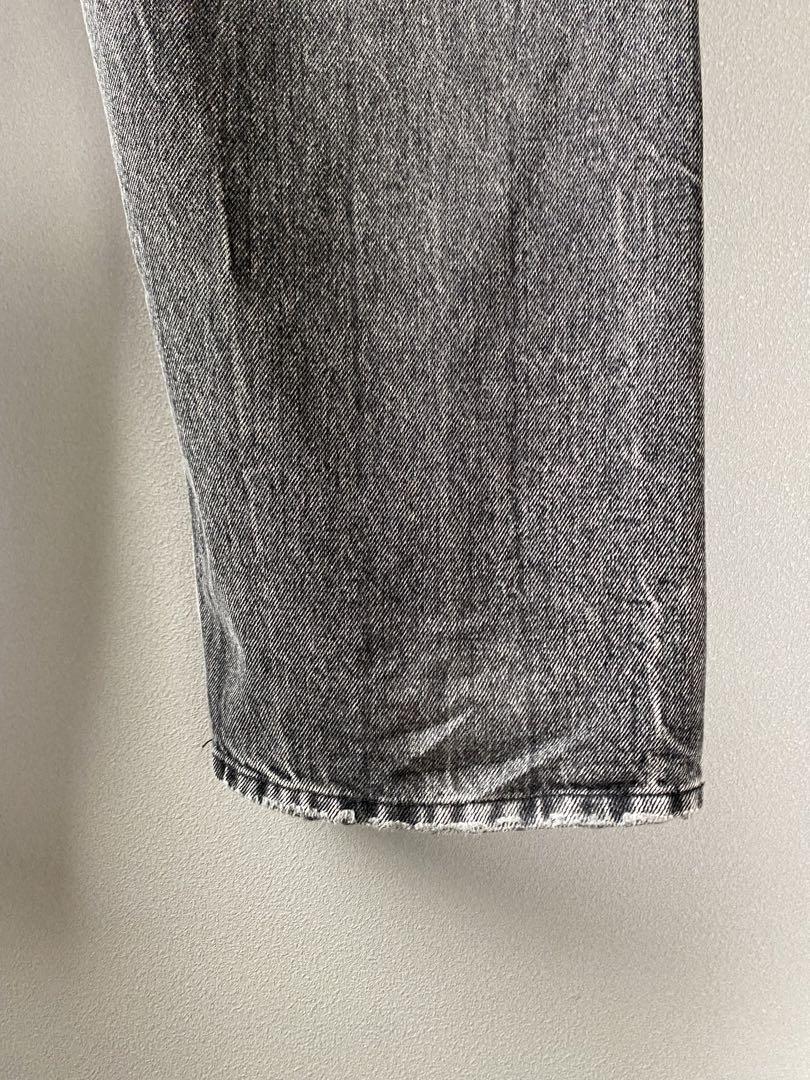 BALENCIAGA 刺繍 バギー ワイド ダメージ加工デニムパンツ