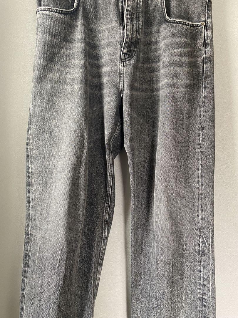 BALENCIAGA 刺繍 バギー ワイド ダメージ加工デニムパンツ