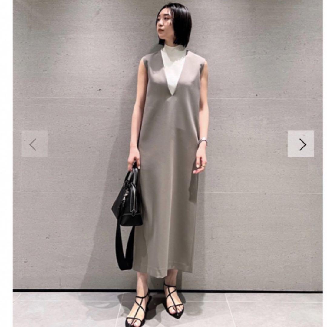 値下げmila owen ノースリニットVネックワンピースSET UP サイズ0ワンピース