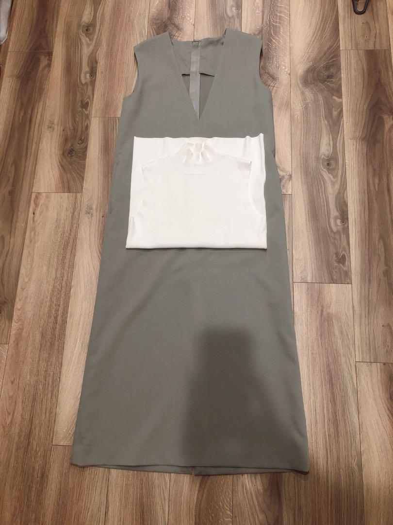 値下げmila owen ノースリニットVネックワンピースSET UP サイズ0