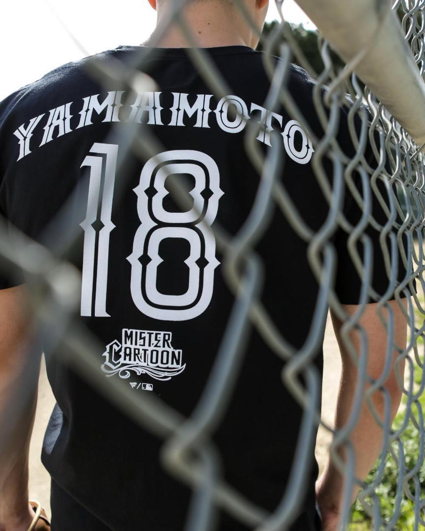 応援グッズ MR CARTOON LA DODGERS YAMAMOTO TEE BLACK