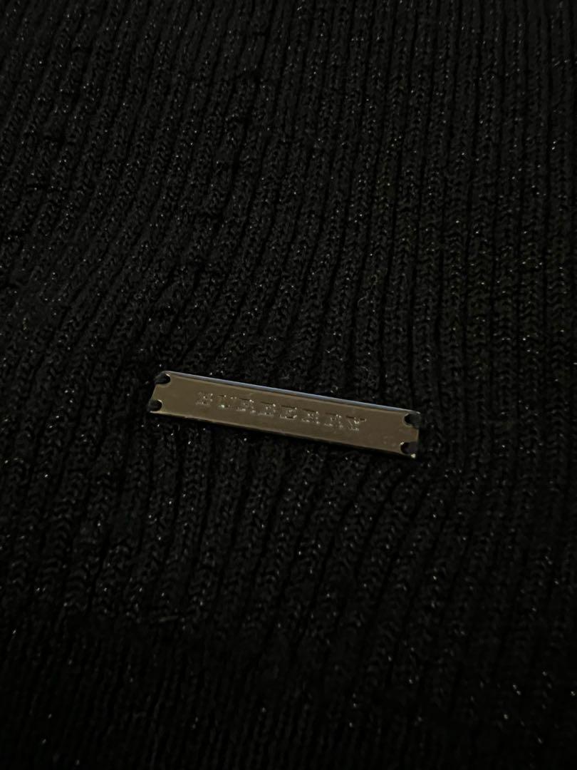 Burberry バーバリー　半袖ニット　ブラック　Sサイズ Burberry バーバリー 半袖ニット ブラック Sサイズ