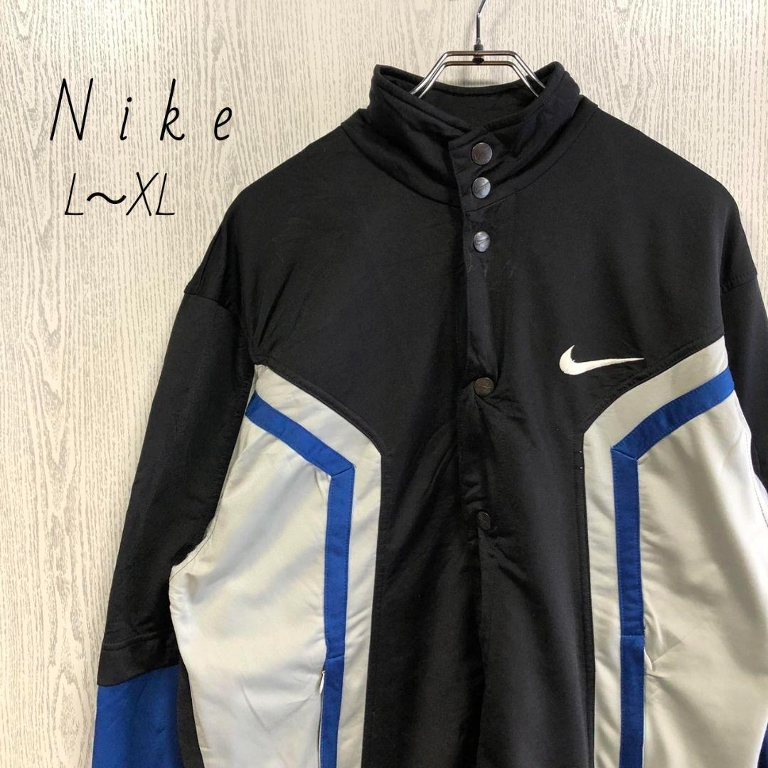 Nike スウッシュ 刺繍ロゴ ジャージ ボタン トラックジャケット ナイキ