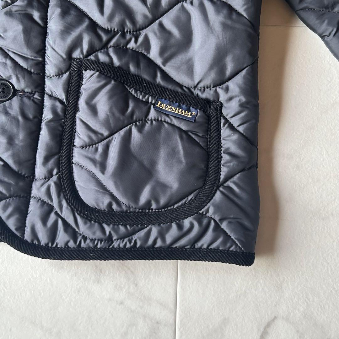 LAVENHAM  ノーカラーキルティングコート  黒　38