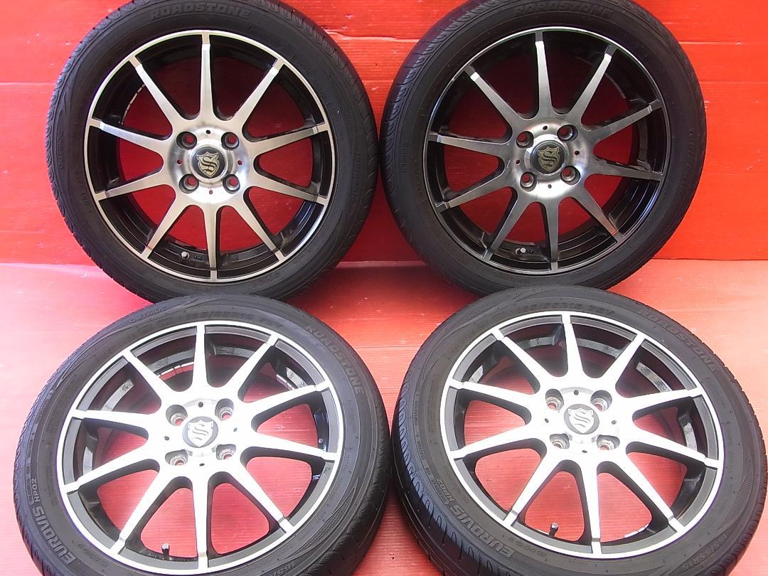 社外ブラックポリッシュアルミ+輸入165/55R15格安サマータイヤSET！