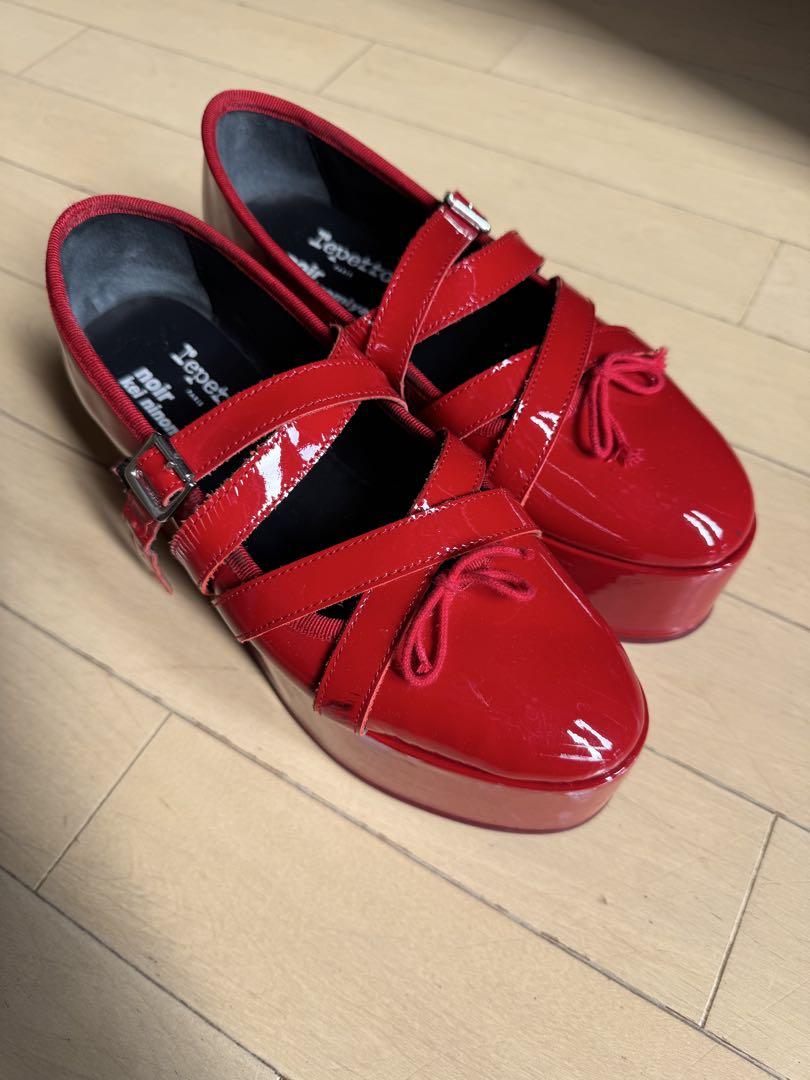 ノワールケイニノミヤ　repetto コラボ　24センチ　厚底フラットシューズ