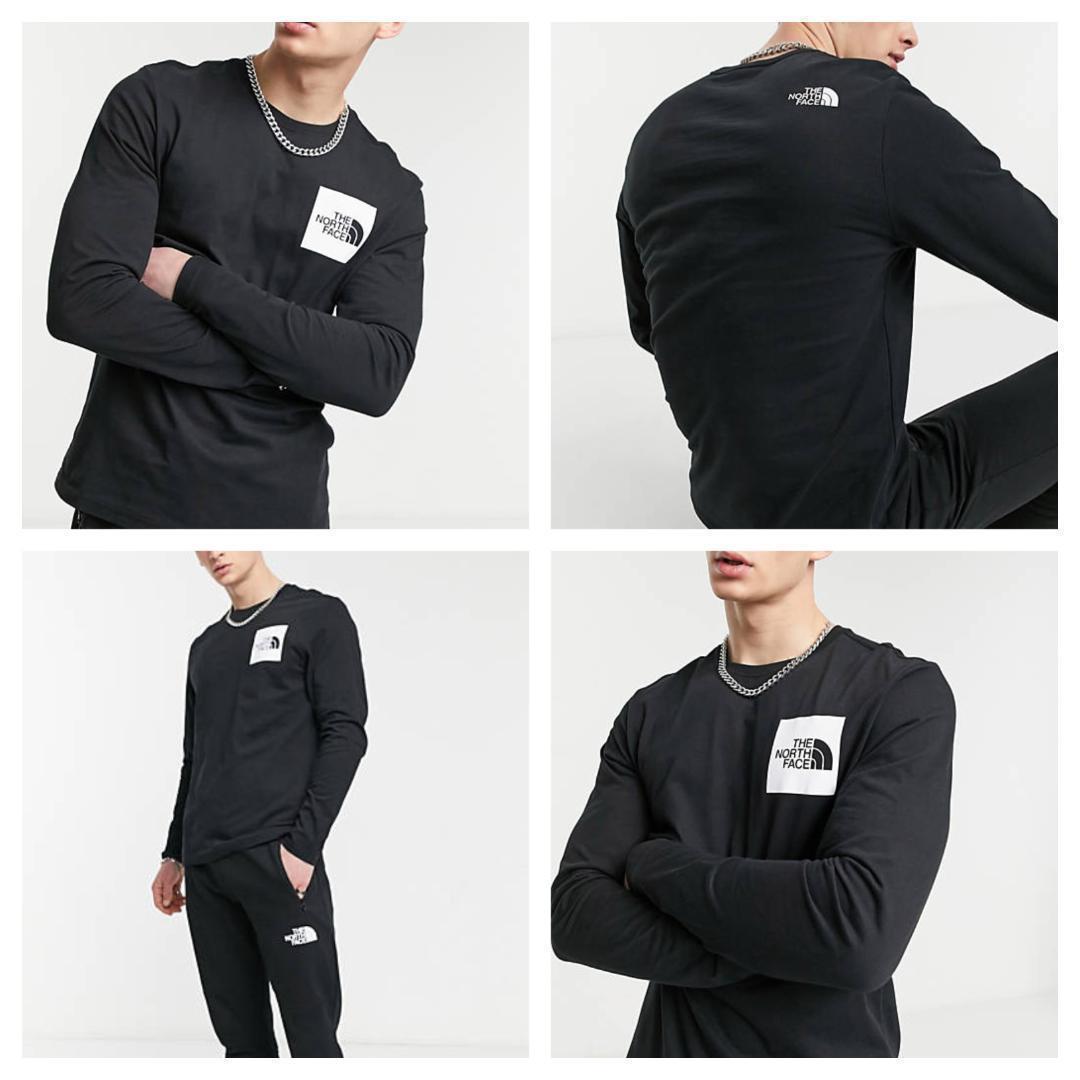 ノースフェイス ロンT 長袖Tシャツ 黒 海外M 日本L相当 FineT - メルカリ