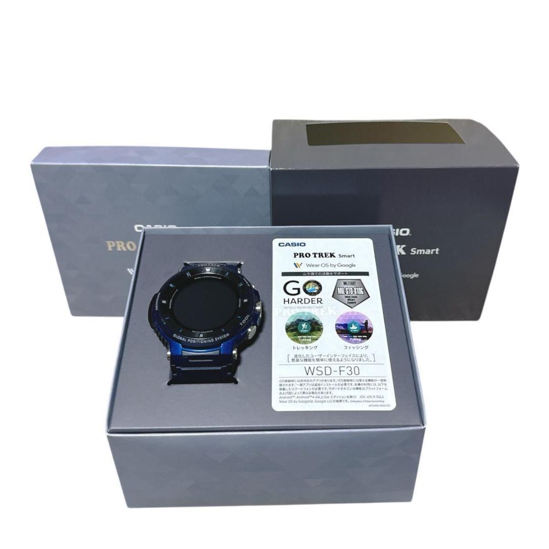 CASIO PRO TREK カシオ プロトレック WSD-F30 青 ブルー CASIO PRO TREK カシオ プロトレック WSD-F30 青 ブルー - メルカリ