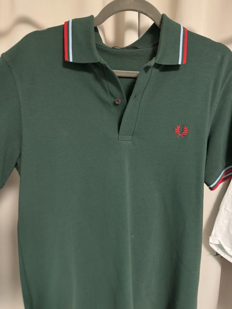 Fred Perry ポロシャツ 緑色 38サイズ