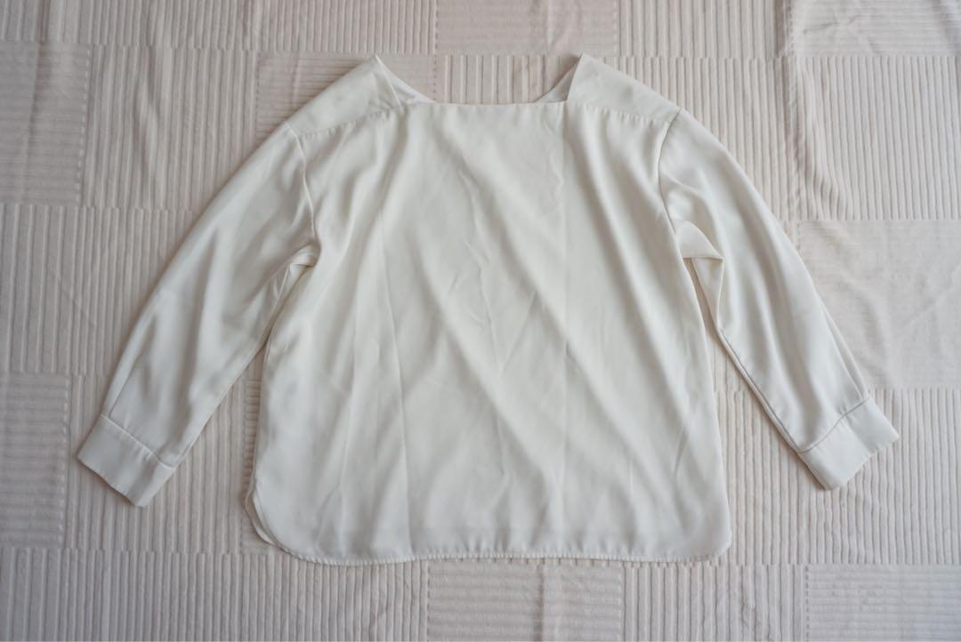 UNTITLED パンツ　スーツ　ブラウス　セット　セットアップ　紺色　M