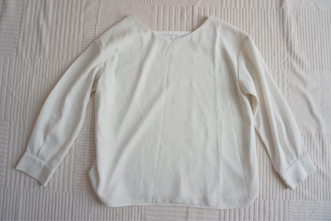 UNTITLED パンツ　スーツ　ブラウス　セット　セットアップ　紺色　M