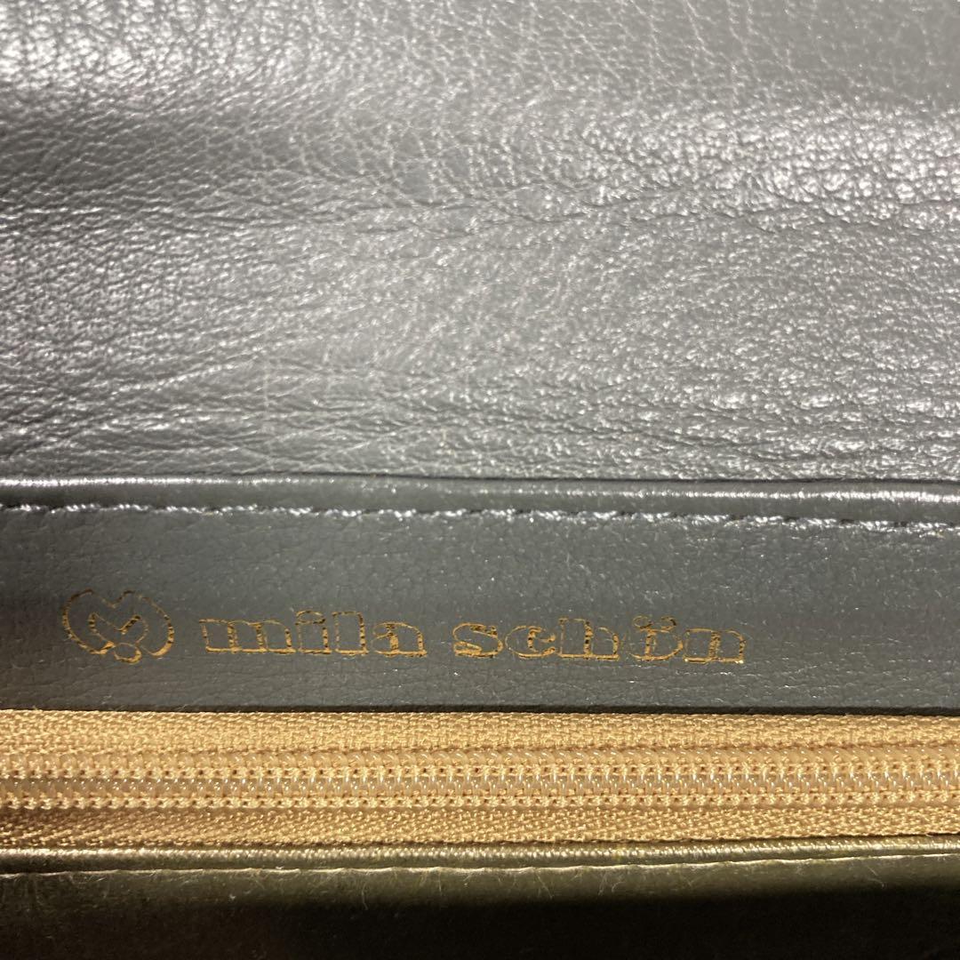 mila schon ミラショーン　2way ハンドバック　レザー　グレー