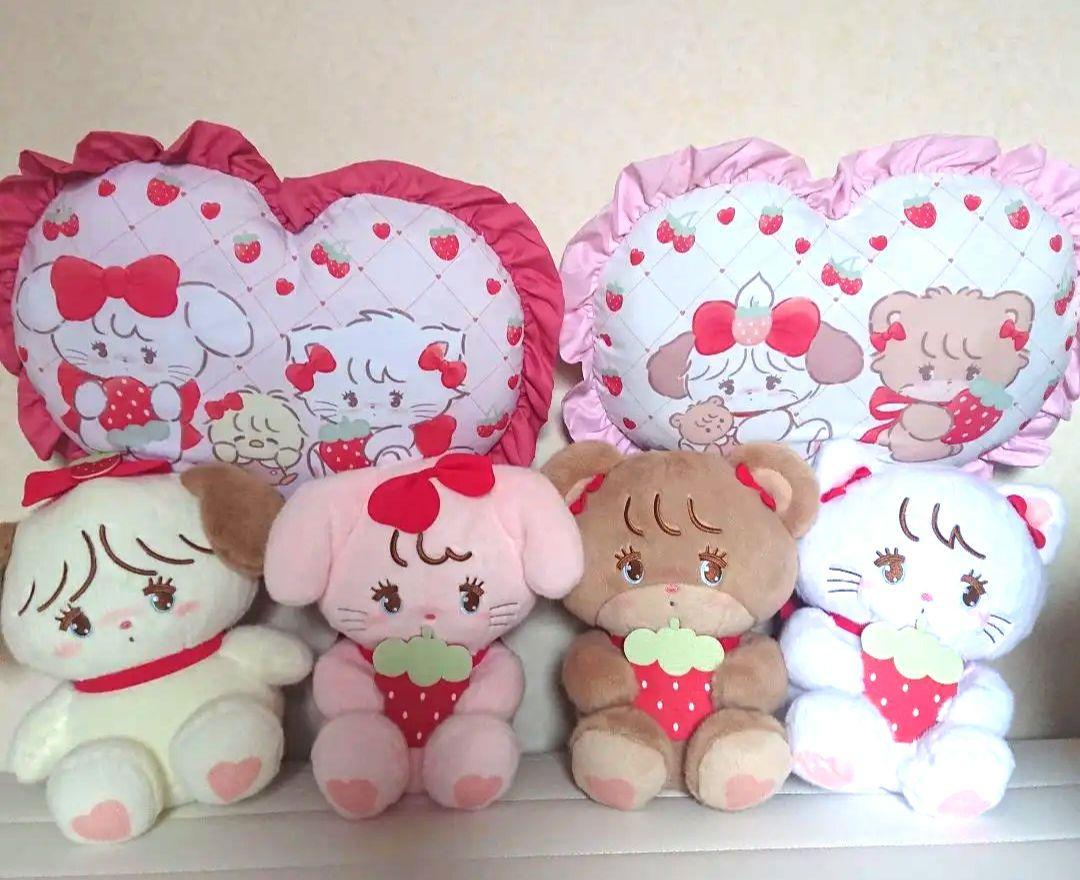 美品！早いものがち！mikkoいちごBIGぬいぐるみ　クッション　6点セット