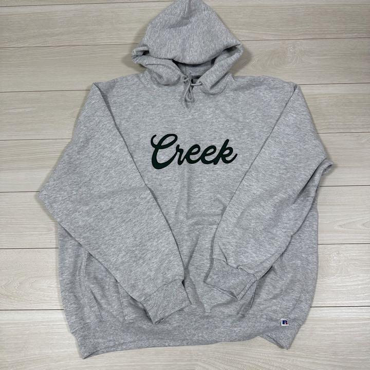 40%割引 輝い 希少 Creek スウェット パーカー グレー 2XL XXL ネット通販で購入 クリーク XL フリース size CREEK その他