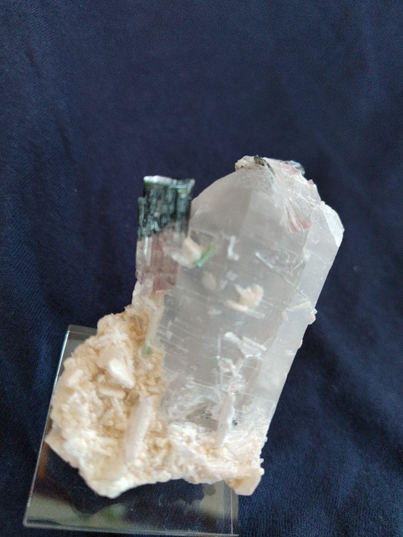 トルマリン、水晶、原石標本