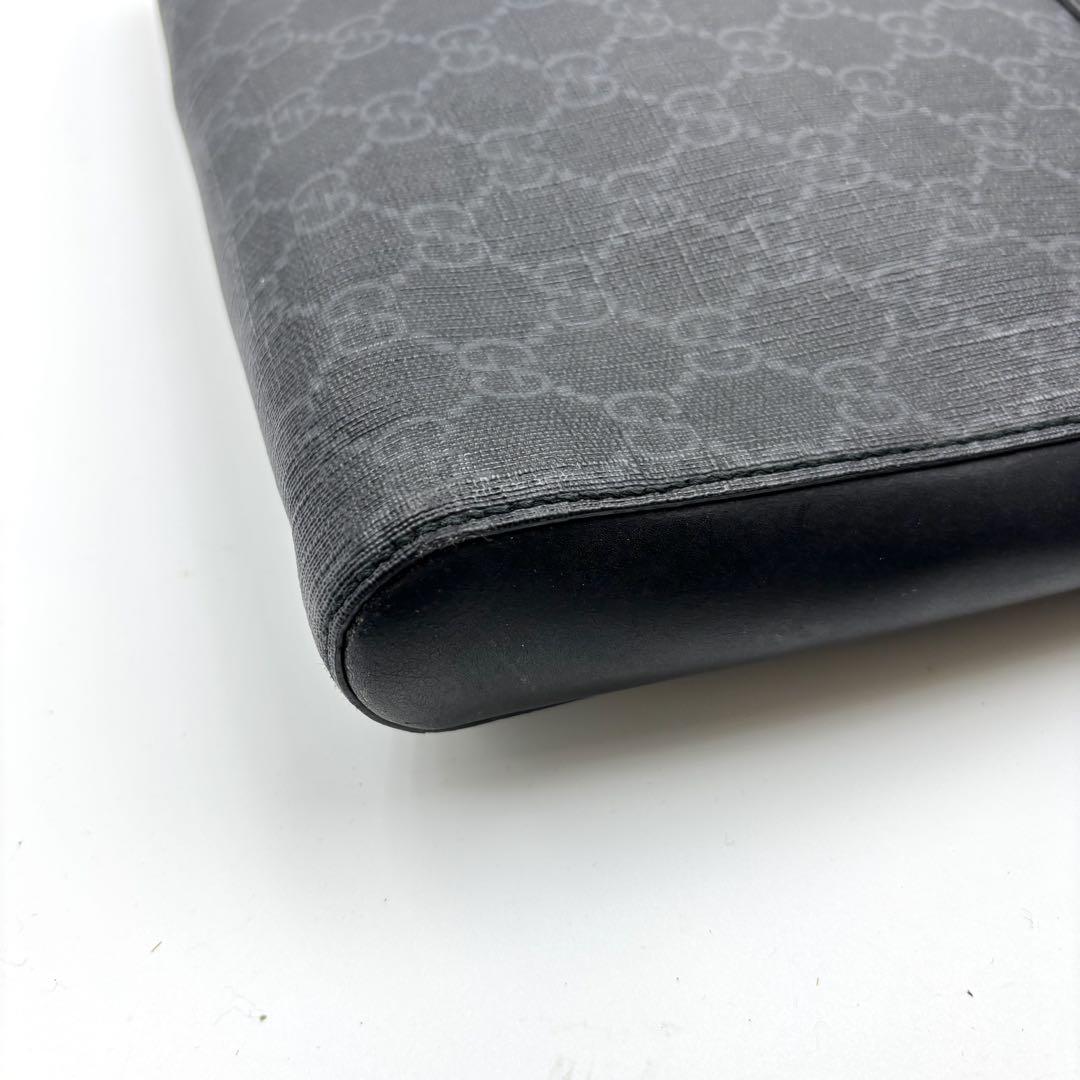 GUCCI グッチ ショルダーバッグ ggスプリーム シェリーライン 肩掛け 黒