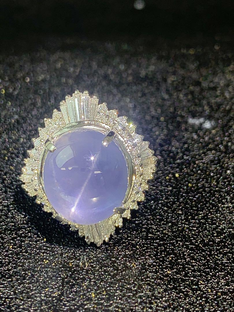 スターサファイア18.84CT ダイヤモンド1.13CTリング　Pt900 指輪