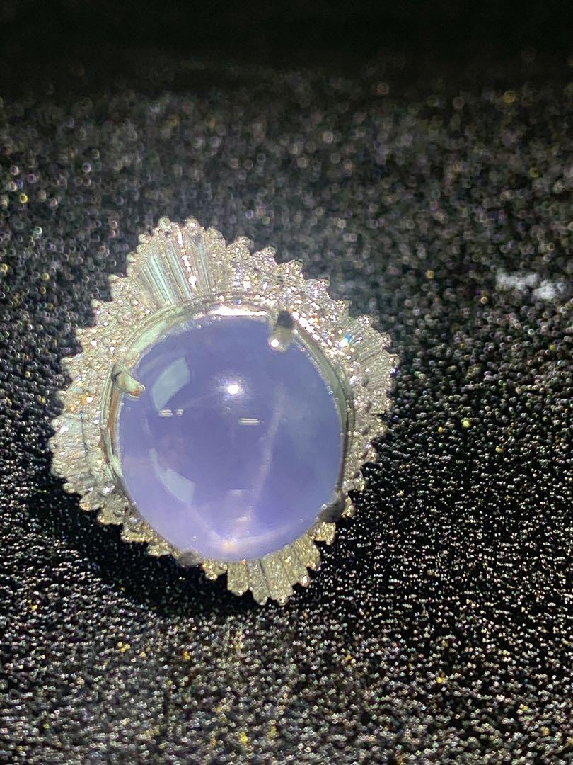 スターサファイア18.84CT ダイヤモンド1.13CTリング　Pt900 指輪