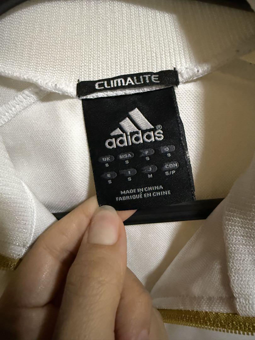 adidas CLIMALITE ホワイト/ゴールド 上下セット　ジャージ