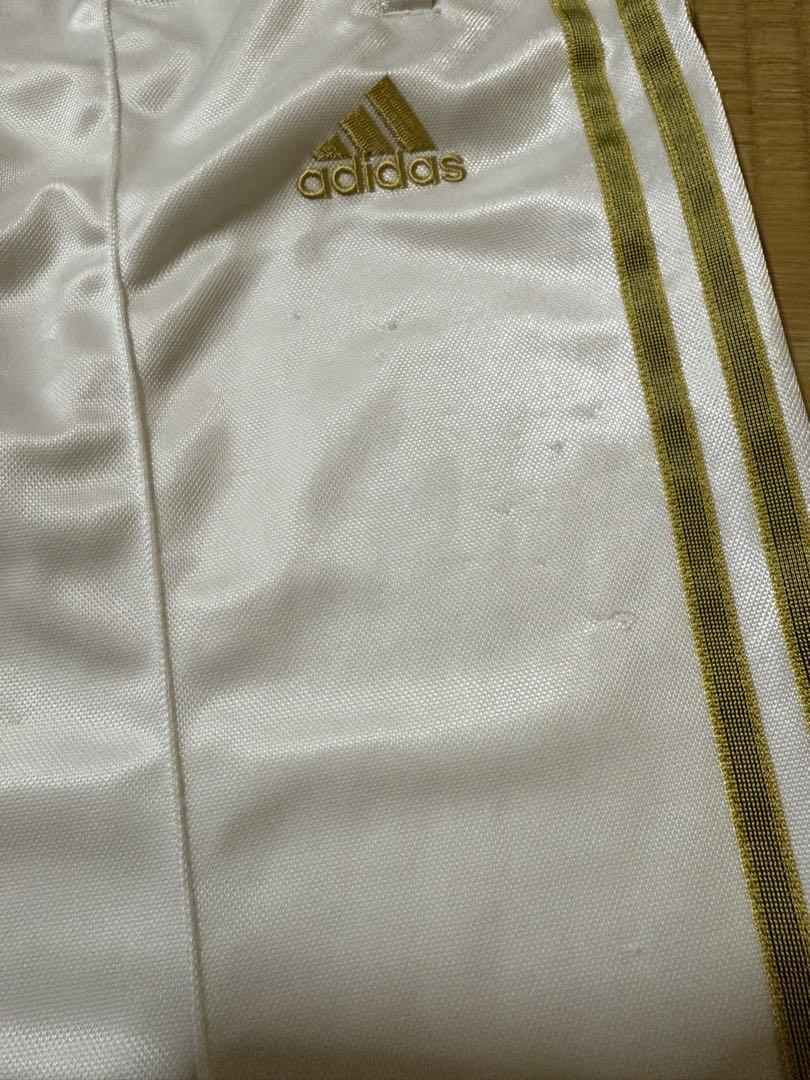 adidas CLIMALITE ホワイト/ゴールド 上下セット　ジャージ